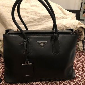 Prada Saffiano Cuir Twin Tote